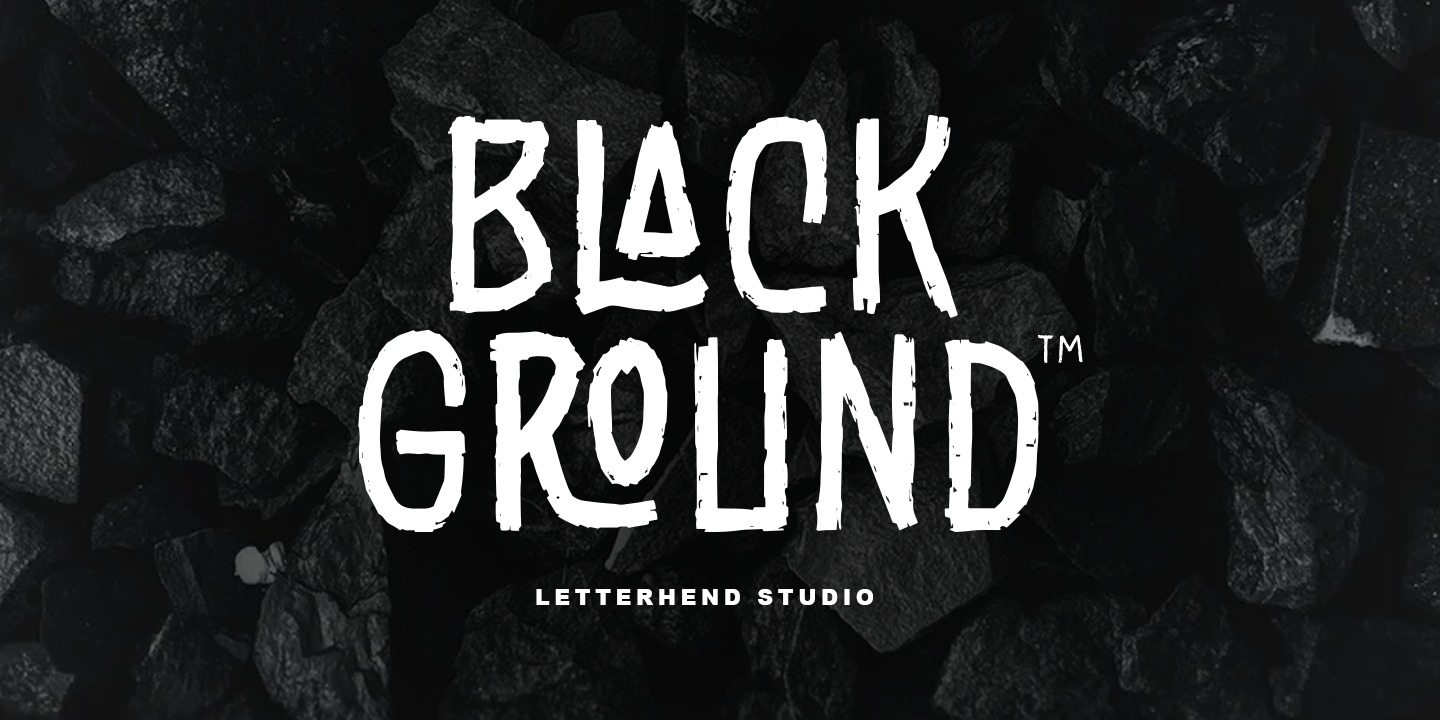 Black Ground Font preview